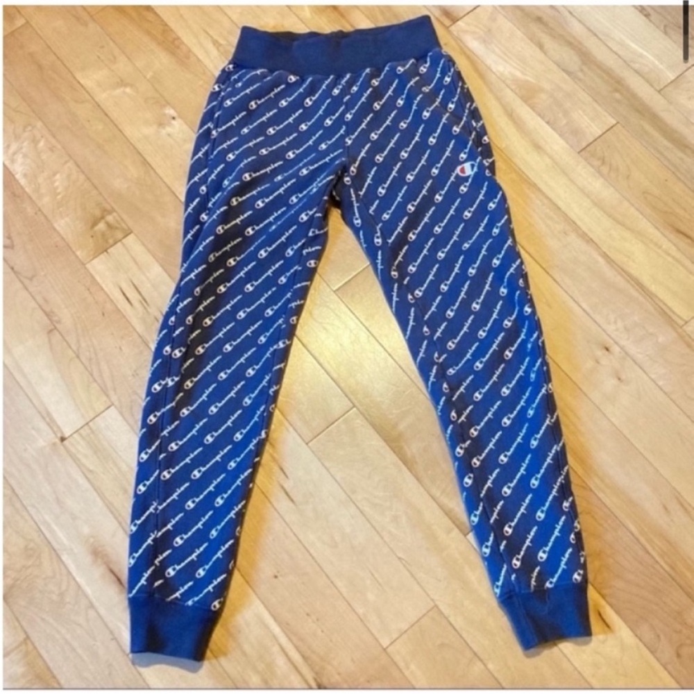 Champion Vintage logo printed reverse weave joggers size extra small XS - Picture 1 of 10